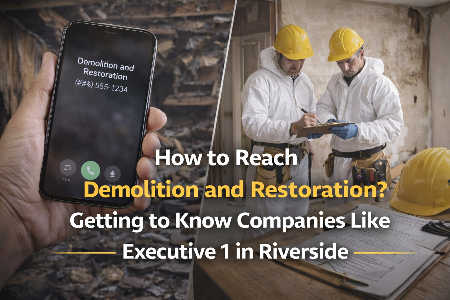 How to Reach Demolition and Restoration Professionals in Riverside And What to Prepare